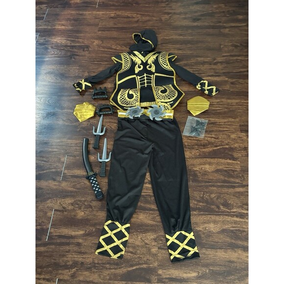 Spooktacular Creations Golden Ninja Costume Set Size Medium Halloween Costume - Picture 1 of 7